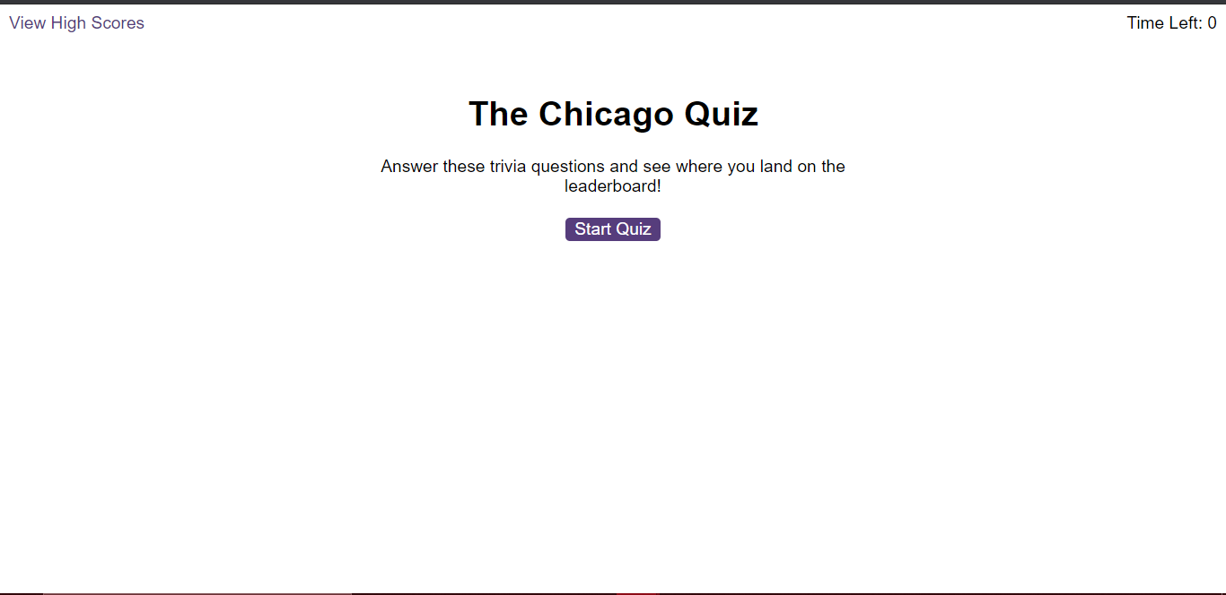 Chicago Code Quiz Homepage