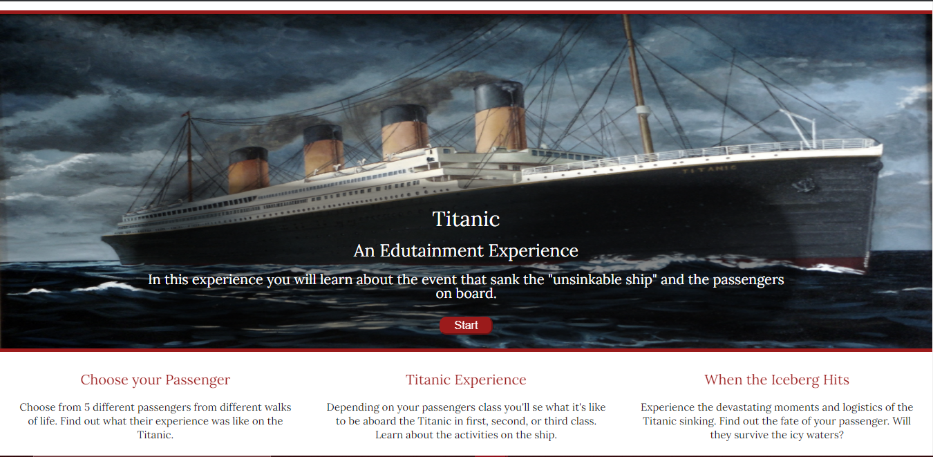 Titanic Homepage